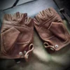 Motorcycle Gloves Summer Motocross Protective Gear Touch Screen Gloves Real Sheepskin Gloves Bike Car Half Finger Gloves - Image 2