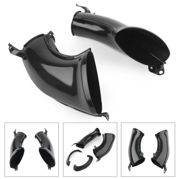 Motorcycle Ram Air Intake Tube Duct Cover Fairing for Yamaha YZF1000 YZF R1 1000 2007 2008 Black ABS Plastic 2pcs