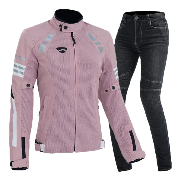 Motorcycle Suit Summer Chaqueta Moto Mujer Fall Prevention Motorcycle Clothes Wear Resistant Chamarra Motociclista Breathable Mo