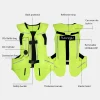 NEW Motorcycle Airbag Vest Men Motorcycle Jacket Reflective Motocross Air Bag Moto Vest Protective Black Fluorescent S-3XL - Image 3