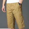 New Vintage Large Pocket Work Shorts Summer Male Loose Straight Breeches Harajuku Fashion Y2k Clothes Mens Casual Pants - Image 3