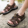 Outdoor Summer Sandals Men Shoes New Genuine Leather Comfortable Beach Sandal Male Sandalias Hiking Chaussure High Quality Shoes - Image 3