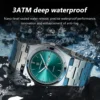 POEDAGAR Luxury Quartz Man Wristwatch Sport Men Watches Waterproof Luminous Date Week Stainless Steel Men's Watch Male Reloj - Image 3