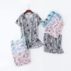 Plus Size 130kg shorts sleepwear women pajamas sets 60% cotton cute cartoon Short sleeve loose pyjama femme sleepwear women - Image 5