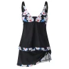 Plus Size Swimwear Tankini Bikinis Sets Summer Swimsuit Woman 2024 With Skirt 2 Piece Swimwear Color Block Bathing Suits - Image 5