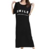 Plus size Sweet smile long night dress sleepwear women cozy modal loose short sleeve nightgown nachtkleding sleepdress - Image 2