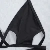 Pregnancy Swimwear 2024 Women Swimsuit Triangle Cup Swimsuit Large Chest Gathered Backless Swimsuit Straps Sexy Fringe Bikini - Image 3