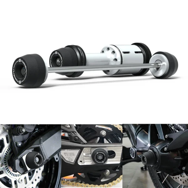 Rear Front Axle Fork Crash Slider For BMW R1250GS Adventure Rallye TE/ Exclusive TE 2019-2023 Motorcycle Wheel Spindle Protector