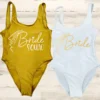 S-3XL 2024 New Colors Sexy One-Piece Bride Squad Swimsuit Swimwear Hen Party Bathing Suit Bodysuit Backless Monokini - Image 2