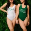 S-3XL 2024 New Colors Sexy One-Piece Bride Squad Swimsuit Swimwear Hen Party Bathing Suit Bodysuit Backless Monokini - Image 5