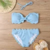 Sexy Bandeau Bikini Set 2023 Women Brazilian Swimsuit Solid Swimwear Female Summer Beachwear Bathing Suit Bequine - Image 2