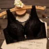 Sexy Bra Women Lace Push Up Bralette Wire Free Mesh Large Size Lingerie Solid Color Seamless Thin Wireless Soft Floral Bralette - Image 6