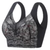 Sexy Floral Thin Lace Back Lingerie Push Up Bra Fixed Cup Large Chest Showing Small Size Seamless Vest Breathable Underwear - Image 6