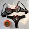 Sexy Lingerie Fancy Lace Eroticу Set Woman 2 Pieces Transparent Women's Underwear Embroidery Erotic Beautiful Bra And Panty Sets - Image 2