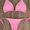 Sexy Micro Bikini 2023 Women Swimsuit Female Swimwear Thong Bikinis Set Brazilian Halter Beach Wear Lace Up Bathing Suit - Image 3