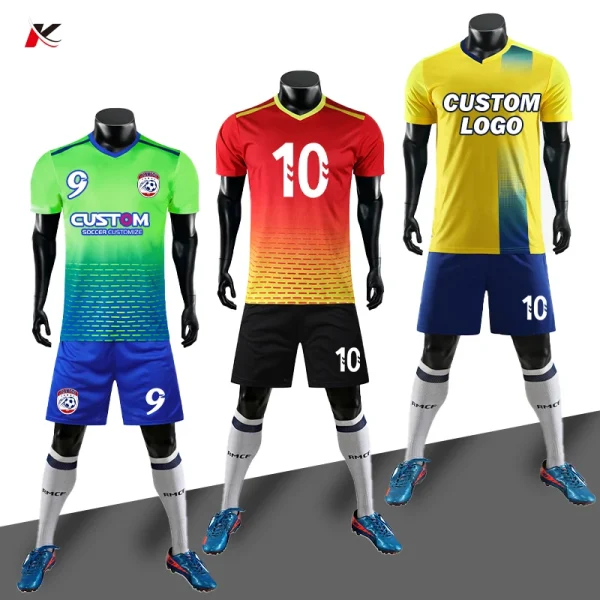 Soccer Jersey Set for Men Kids Soccer Uniform Kit Quick Drying Breathable Women Children Team Training Football Uniform JLS907