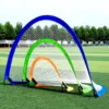 Strong Indoor Football Net Fiber Pole Bracket Foldable Soccer Goal Net for Free Kick Practice Target Training Durable for Kids - Image 3