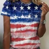 Summer American Flag T Shirt Women Kids USA Presidential Election Casual Girls Short Sleeve T-Shirt Spring Women's Clothing - Image 2