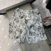 Summer Loose Shorts Couple Popular Versatile Casual Straight Men's Flower Oil Painting Beach Shorts Hawaiian Casual Silk Shorts - Image 2