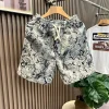 Summer Loose Shorts Couple Popular Versatile Casual Straight Men's Flower Oil Painting Beach Shorts Hawaiian Casual Silk Shorts - Image 5