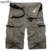 Summer Men's Fashion Overalls Cotton Casual Loose Multipocket Shorts Cargo Shorts Large Size - Image 2