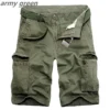 Summer Men's Fashion Overalls Cotton Casual Loose Multipocket Shorts Cargo Shorts Large Size - Image 5