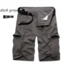 Summer Men's Fashion Overalls Cotton Casual Loose Multipocket Shorts Cargo Shorts Large Size - Image 6