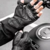 Summer Motorcycle Fingerless Gloves Accessories Goatskin Leather Half Finger Gloves Motocross Gant Moto Guantes Moto Verano - Image 4