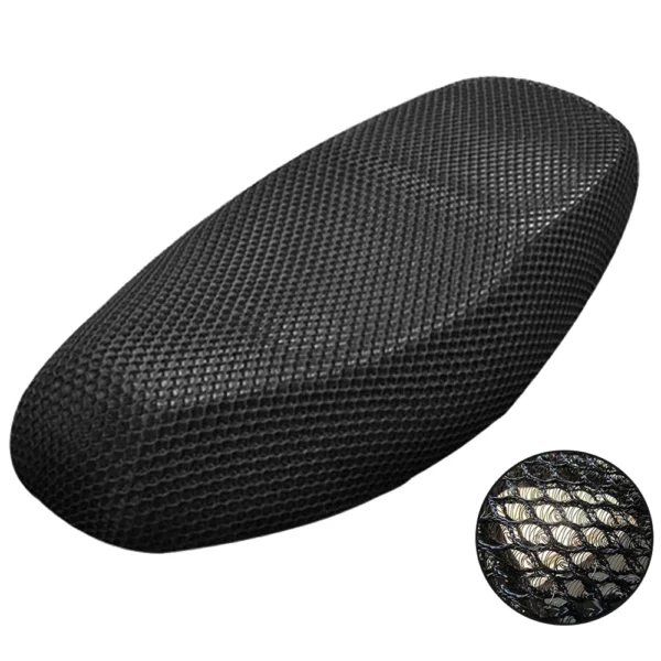 Summer Motorcycle Scooter Seat Cover Electric Breathable Motorcycle Accessories Sun 3D Black Protection Heat Insulation Seat Net