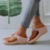 Summer Sandals Women 2024 Big Size Platform Sandals Wedges Flip Flops Comfortable Slippers Ladies Non-Slip Open Toe Beach Shoes - Image 2