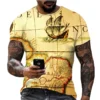 Summer hot selling loose and casual fashion men's t-shirt, street fitness 3D digital printing short sleeved shirt - Image 3