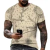 Summer hot selling loose and casual fashion men's t-shirt, street fitness 3D digital printing short sleeved shirt - Image 5