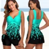 Swimsuits Swimwear Women Flower Print Summer Large Bathing Suits Tankini Beachwear Sexy Bikini Swimdress - Image 5