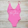 Team Bride Heart Print Swimming suit for women One Piece Bathing Suit Women Swimsuit Bachelor Party Bikini Swimwear Beachwear - Image 3