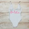 Team Bride Heart Print Swimming suit for women One Piece Bathing Suit Women Swimsuit Bachelor Party Bikini Swimwear Beachwear - Image 2