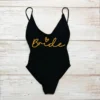 Team Bride Heart Print Swimming suit for women One Piece Bathing Suit Women Swimsuit Bachelor Party Bikini Swimwear Beachwear - Image 4