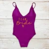 Team Bride Heart Print Swimming suit for women One Piece Bathing Suit Women Swimsuit Bachelor Party Bikini Swimwear Beachwear - Image 5