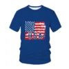 USA American Flag 3D Printed T-Shirts Men Women Fashion Streetwear Oversized Short Sleeve T Shirt Kids Tees Tops Unisex Clothing - Image 2