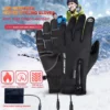 USB Rechargeable Touch Screen Gloves Electric Heated Hand Warmer 3 Heat Levels Winter Warm Electric Heated Gloves for Women Men - Image 3