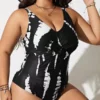 VigoJany 2024 Print Strapped Plus Size Swimwear Women Cross Push Up Large One Piece Swimsuit Summer Chubby Big Bathing Suit - Image 3