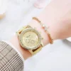 Women Quartz Crystal Luxury Watch Feminino Relogio Bracelet Wristwatch Casual Reloj Gold/Silver Mujer Bayan Kol Saati - Image 4