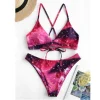 Women'S Swimsuit Feminine Bikinis Suspender Star Gradual Printed Bikini Pure-Color Swim Suit Woman Clothing Biquinis Feminino - Image 2