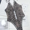 Women's Swimsuit European Leopard Print One-Piece bikini Push Up Bikini New Women Swimwear Bathing Biquini - Image 6