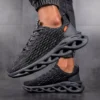 YRZL Fashion Men Running Shoes Printed Sneakers Knit Athletic Sports Cushioning Jogging Trainers Lightweight Footwear for Men - Image 3