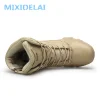 MIXIDELAI Size 39-47 Desert Tactical Mens Boots Wear-resisting Training Boots Waterproof Outdoor Hiking Men Combat Ankle Boots - Image 3