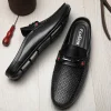 New Men's Loafers Fashion Genuine Leather Slip On Casual Shoes Luxury Brand Breathable Half Shoes for Men Driving Moccasins 2024 - Image 6