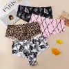 BANNIROU 1Pcs Women's Seamless Print Briefs Panties Ice Silk Sports Female Mid-Rise Panties Ladies Intimates Women's Underwear - Image 2