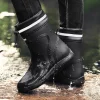 Hot Men's Casual Waterproof Rain Boots Fashion Men Outdoor Slip-on Fishing Shoes Chef Work Ankle Boots New Anti-slip Water Shoes - Image 3