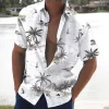 Coconut Tree Shirt For Men3d Printed Men's Shirt Hawaiian Beach Short Sleeve Casual Tops Tee Shirts Man Clothing Blouse Camisa - Image 2