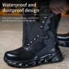 New Fashion 2024 Men Boots Safety Shoes Security Steel Toe Cap Military Boots Working Steel Toe Anti-Smashing Men's Work Boots - Image 2